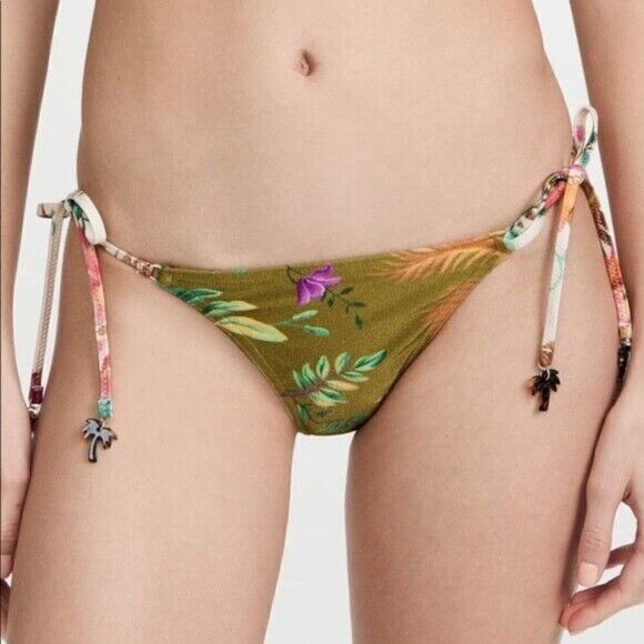 Zimmermann Womens Bikini Bottom Tropicana Triangle Floral Palms Swimwear Sz 2-4 - Picture 6 of 7